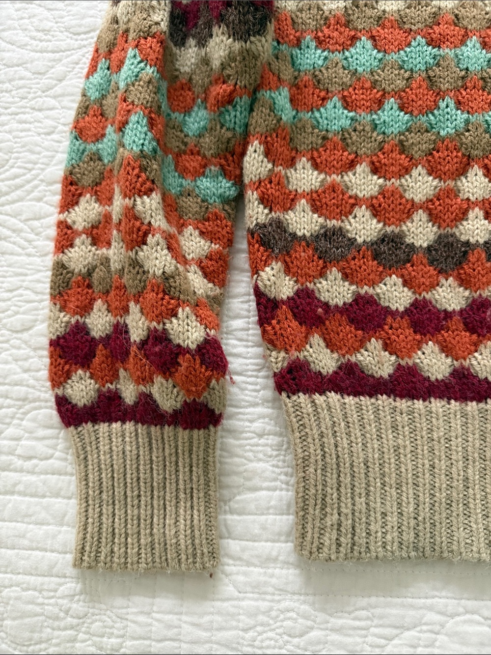 Multicolor Patterned Crewneck Sweater - Picture 2 of 2